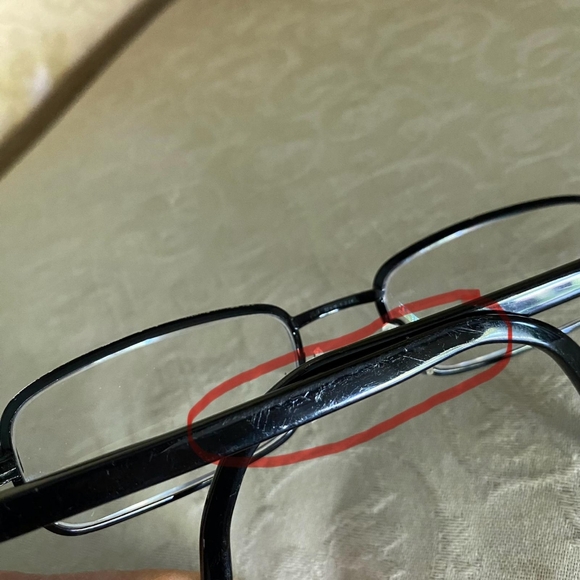 Vintage Gucci Designer Made In Italy GG 1371 E9K Rectangle Full Rim Eyeglasses - Picture 9 of 9